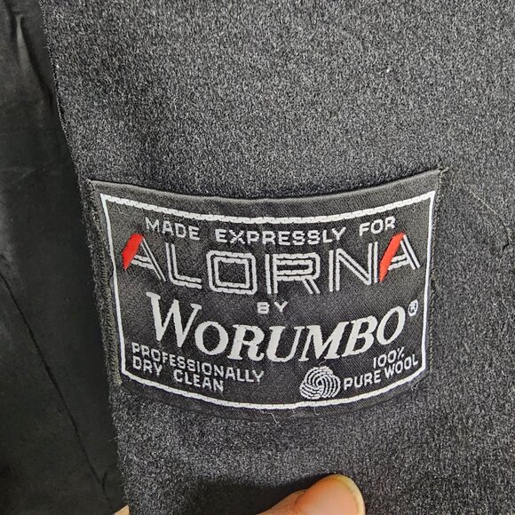 VTG 60s Holly Deb Double Breasted Embroidered Wool Coat XL Formal Quiet Luxury - Picture 10 of 14